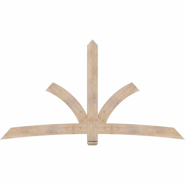 Ekena Millwork Davenport Smooth Timber Gable Bracket, Douglas Fir, 96"W x 52"H x 1 1/2"D x 5 1/2"F, 13/12 Pitch GBW096X52X0206DAV00SDF - main